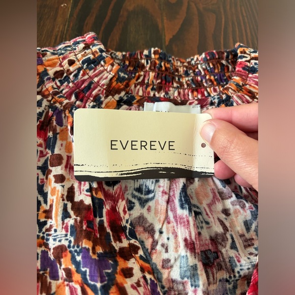 Evereve | Sonja Ikat Smocked‎ Blouse | 3/4 length sleeves lightweight | Size XS - Picture 6 of 11